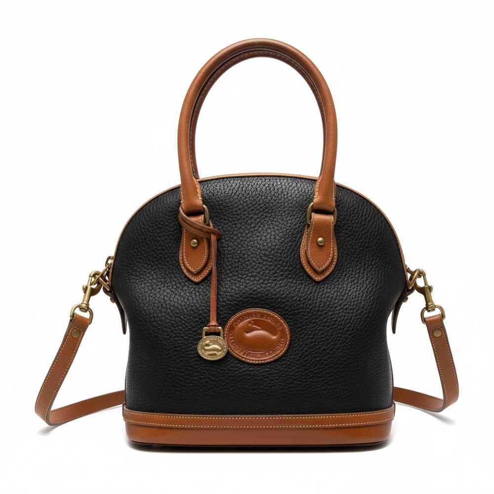 Authentic Dooney & Bourke AWL Vintage Satchel with COA & Duck Fob